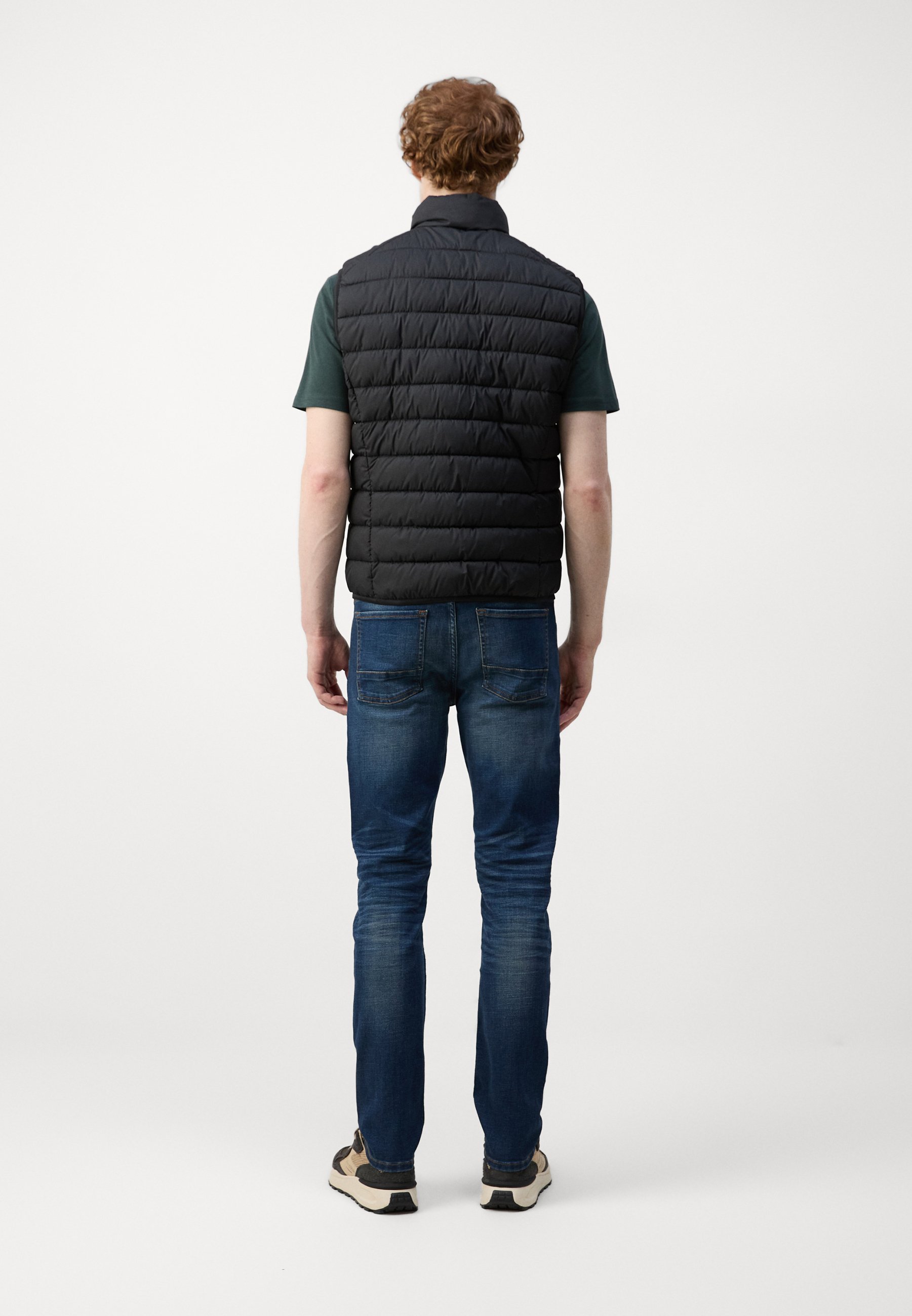 Marc O'Polo Vest Normale Pasvorm Opstaande Kraag Ritssluiting - Gilet - zwart