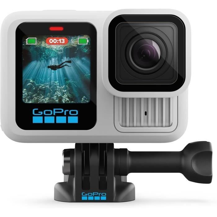 Caméra sport - GoPro - HERO13 Black - Blanc polaire - Étanche - Garantie 2 ans