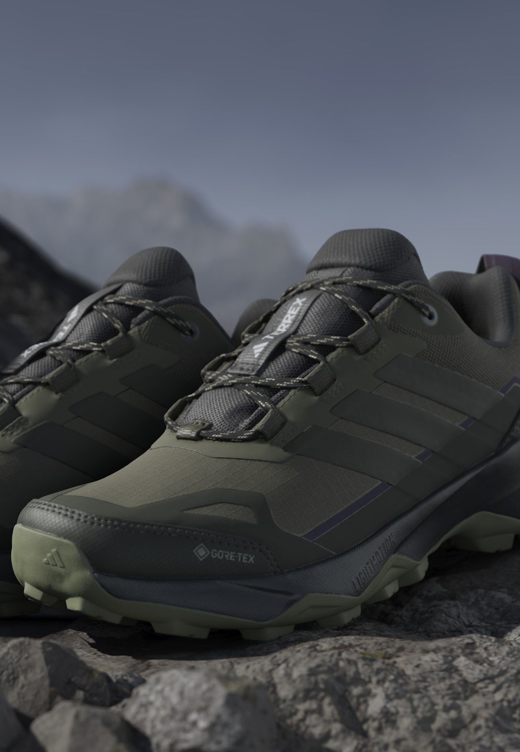 Adidas Terrex SKYCHASER AX5 GTX - Vaelluskengät - oliivinvihreä/turkoosi