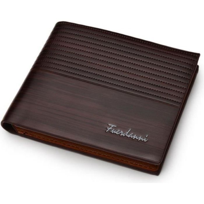 Cartera de piel sintética para hombre Fuerdanni - Café