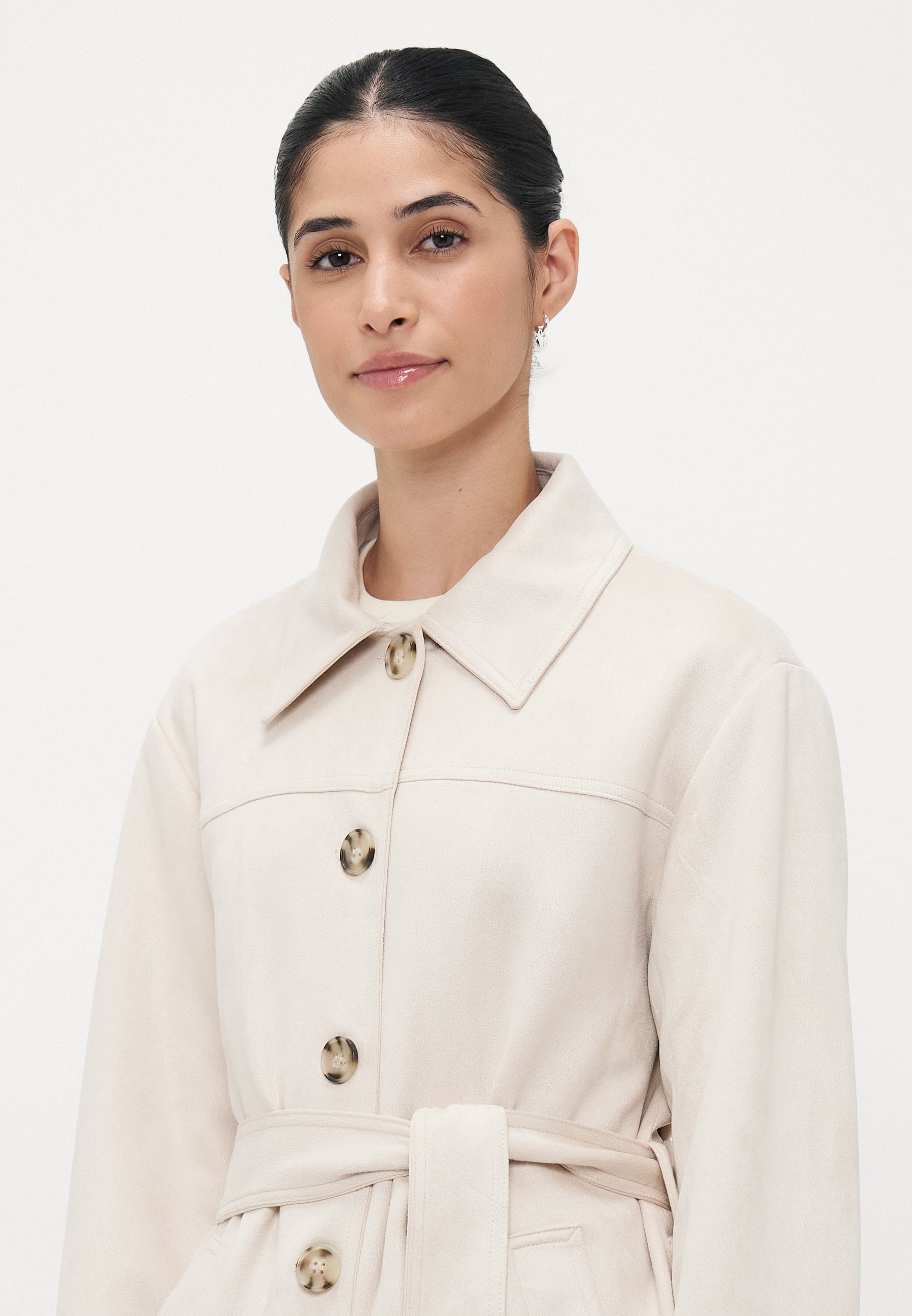 ONLY Petite ONLDIANE LIFE COAT - Korte jas - puimsteen