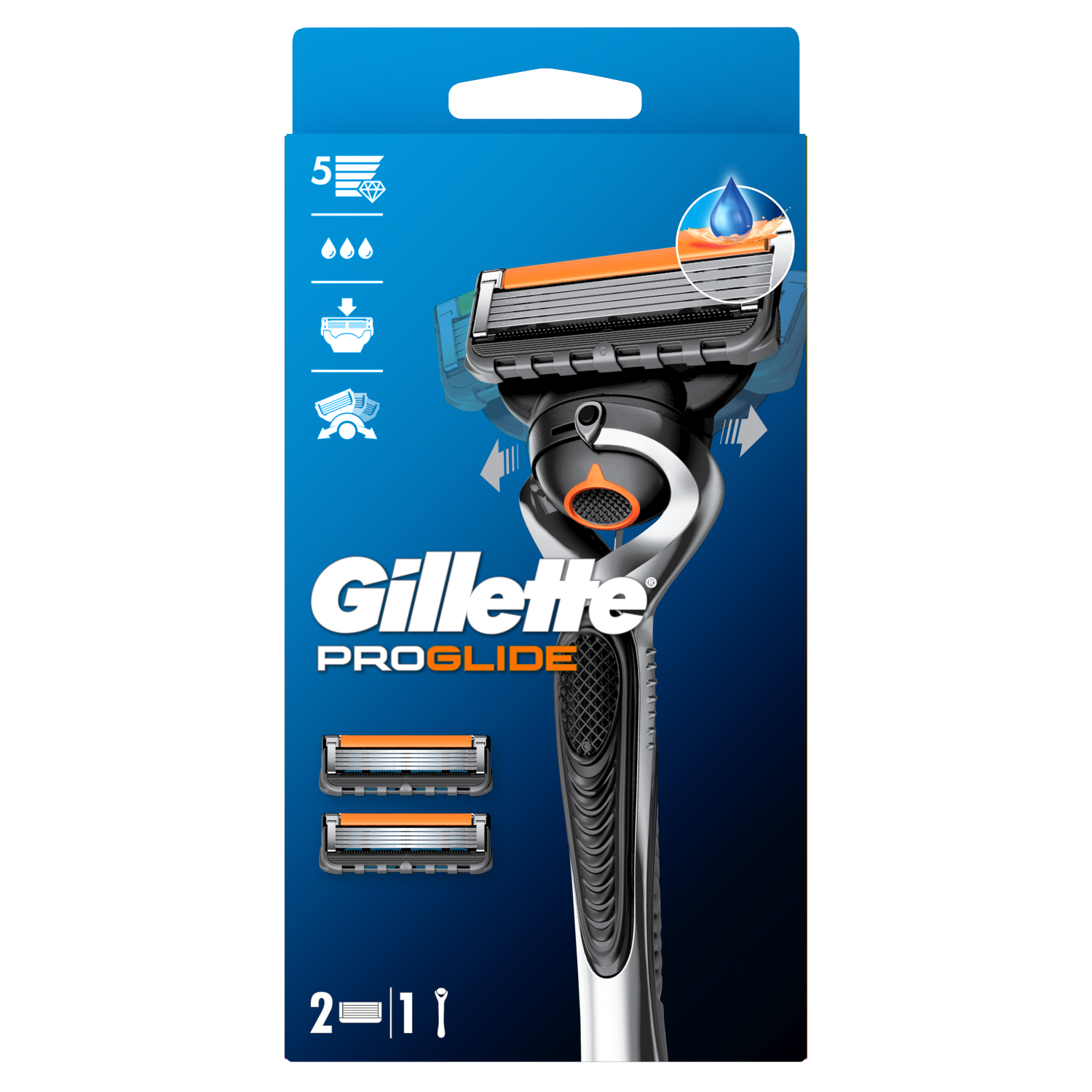 Gillette férfi borotva 1 db + 2 db Fusion Proglide penge