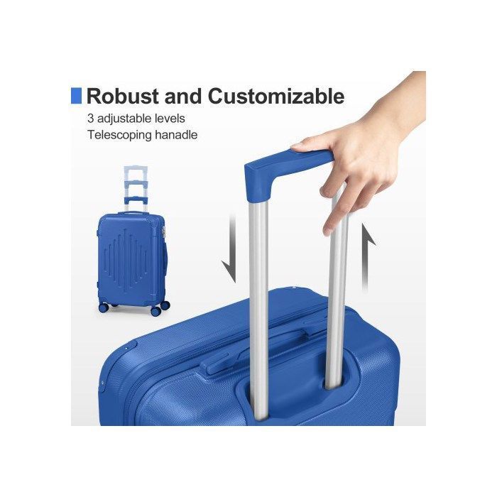 ALIGHTUP - Maleta rígida con ruedas y cerradura - Azul, 65*40*26cm