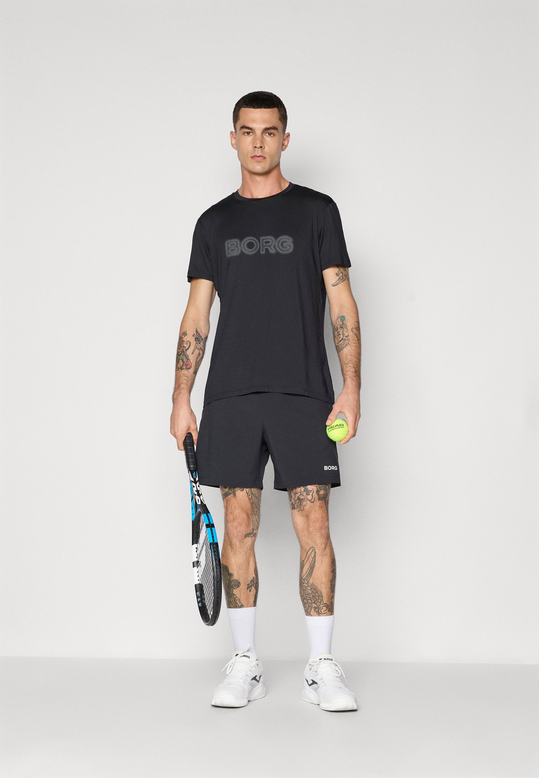 Björn Borg GRAPHIC - Koszulka sportowa - black beauty