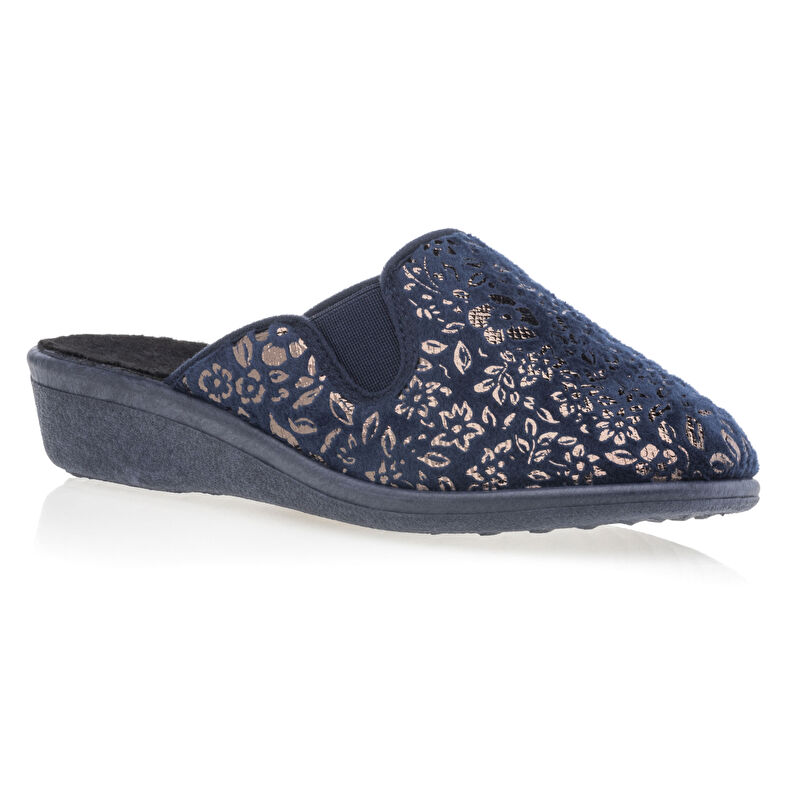 Blaue Damenpantoffeln