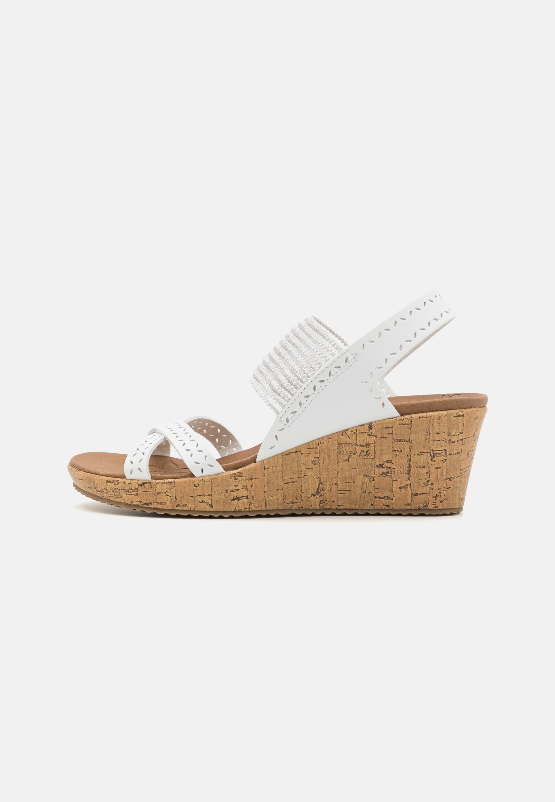 Sandales compensées Skechers - blanches