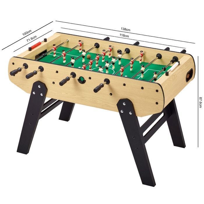 KANGUI Adult Foosball Table - Robust - Telescopic Rods - 2 to 4 Players - 3 Cork Balls Included