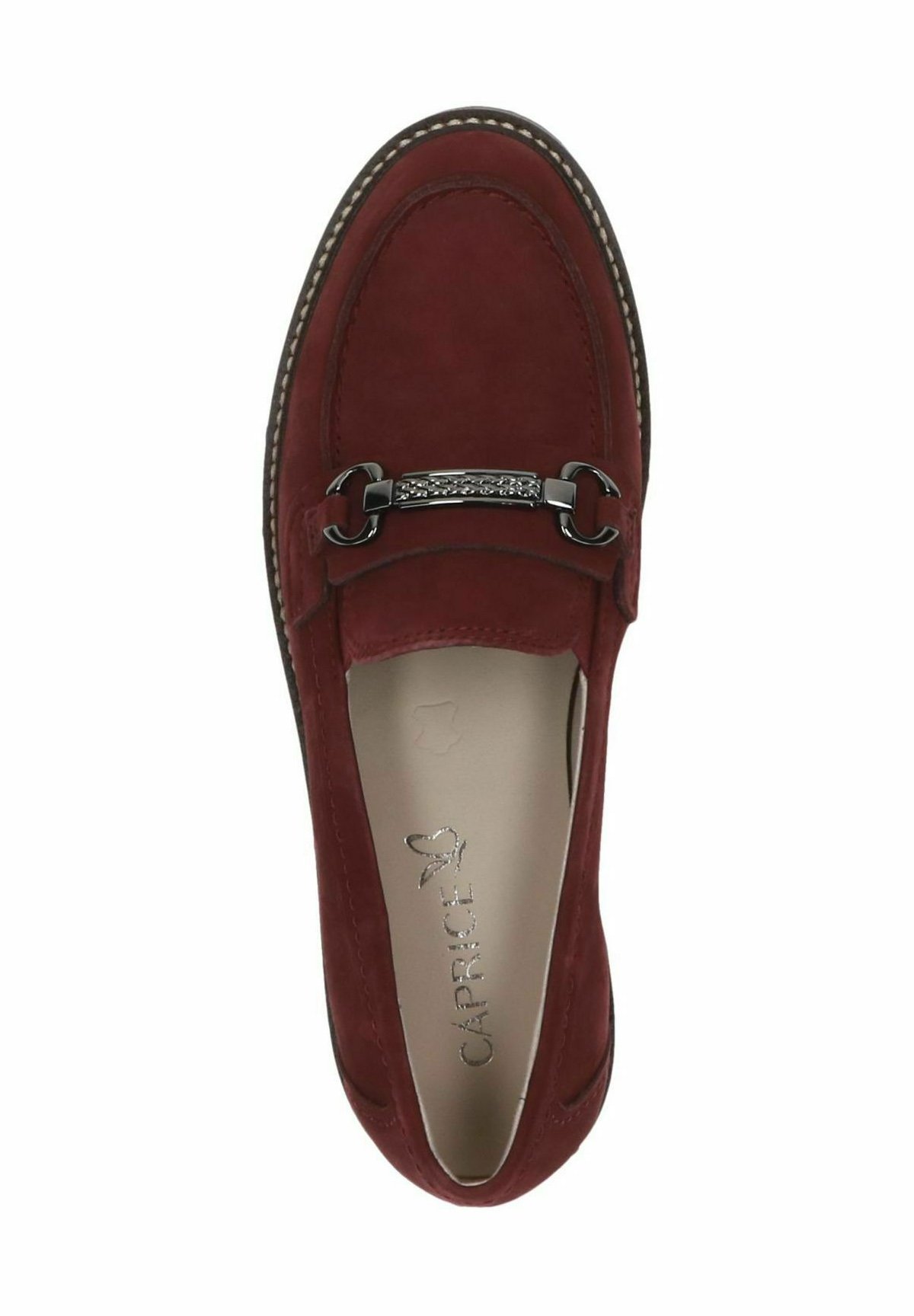 Scarpe slip-on Caprice - bordeaux con punta rinforzata