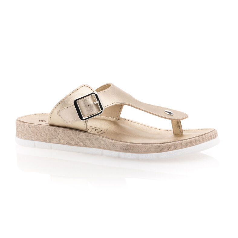 Chanclas/sandalias de dedo amarillas para mujer
