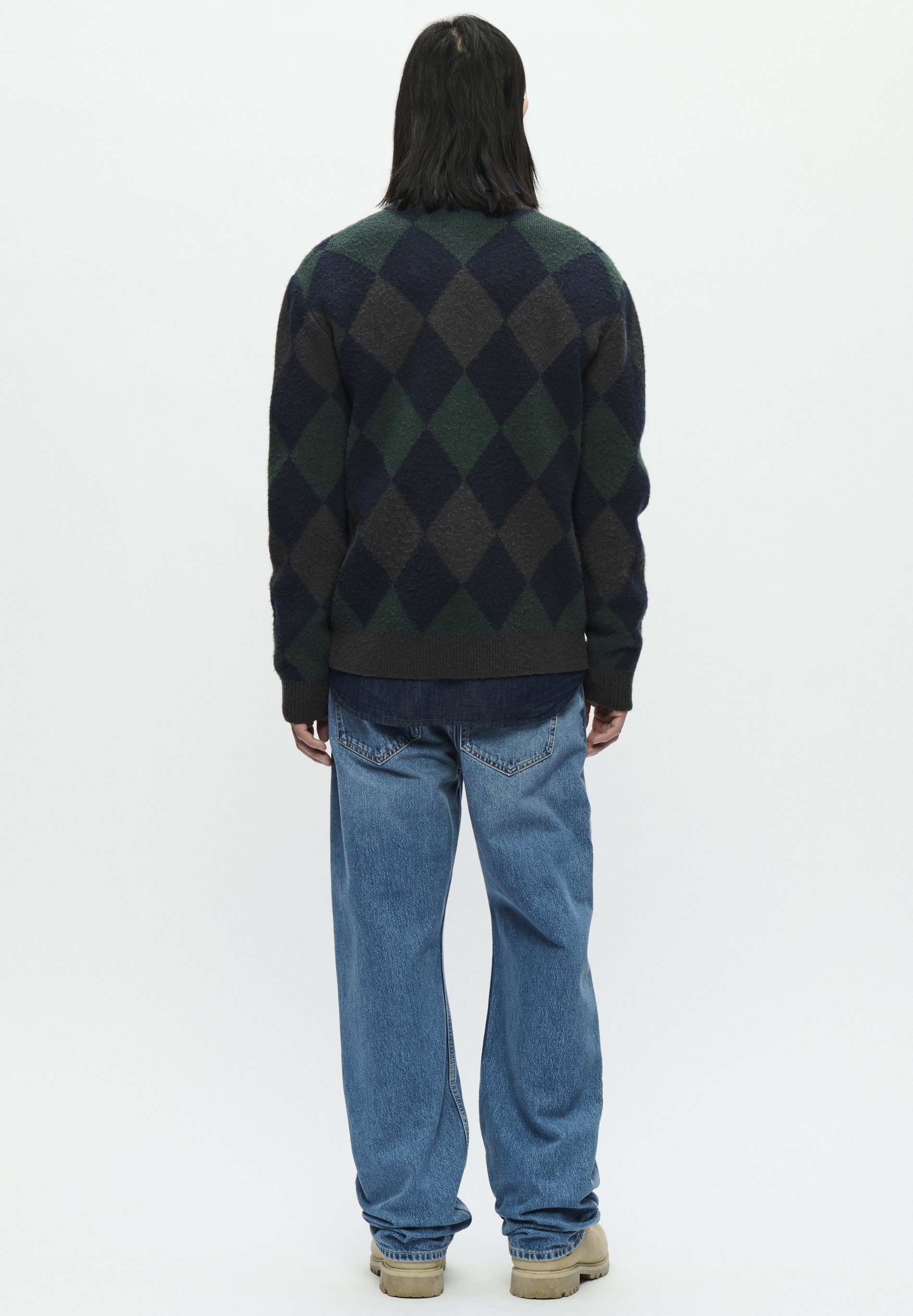 DOUBLE A BY W.W. JAN CREW NECK - Jumper - green gables check