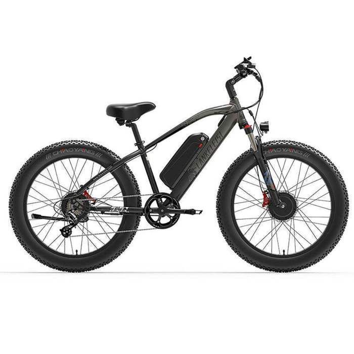 Vélo électrique Lankeleisi MG740Plus*Batterie Samsung 20AH*Moteur 2*1000W*26''Fat Pneus*Frein hydraulique*Noir