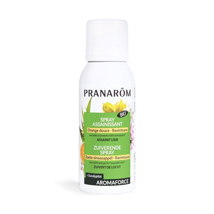 Pranarom Aromaforce Zuiverende Spray met Biologische Ravintsara en Zoete Sinaasappel 75ml