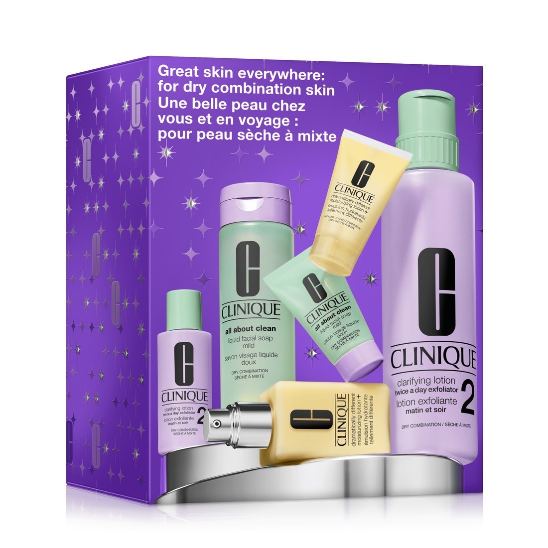 Clinique Great Skin Everywhere Set: Za suho in mešano kožo – 1 kos
