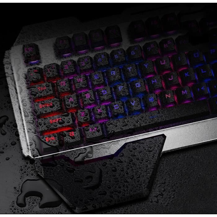 Ensemble Clavier et Souris Gamer - ZGEER - Wireless - Rétroéclairé RGB - 2400 DPI - Autonomie 30h