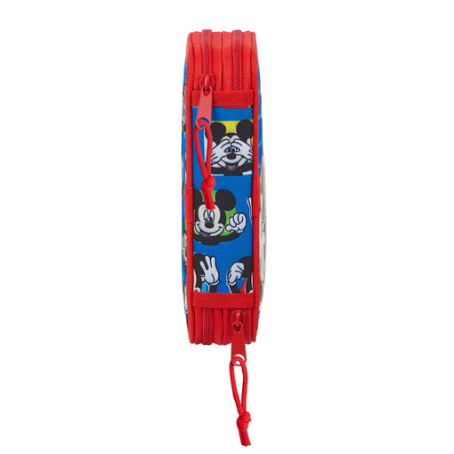  Piórnik szkolny Safta Mickey Mouse Me Time z 28 elementami, 125 x 40 x 195 mm, niebieski/czerwony