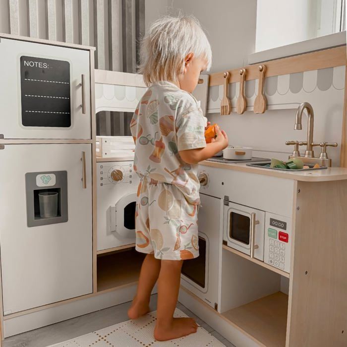 Cuisine Enfant - MAMABRUM - Mamabrum L - Bois MDF - Accessoires Inclus - 84x84x85cm