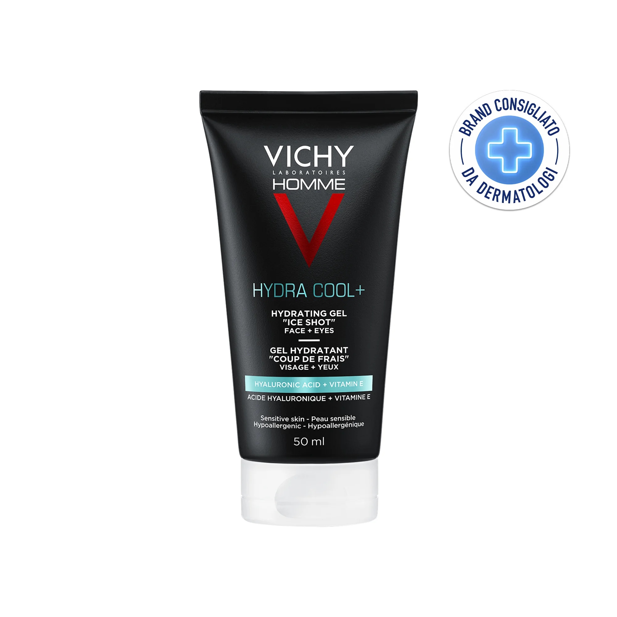 VICHY Vichy Homme Hydra Cool+ Gel hidratante com efeito gelado 50 ml Creme facial masculino
