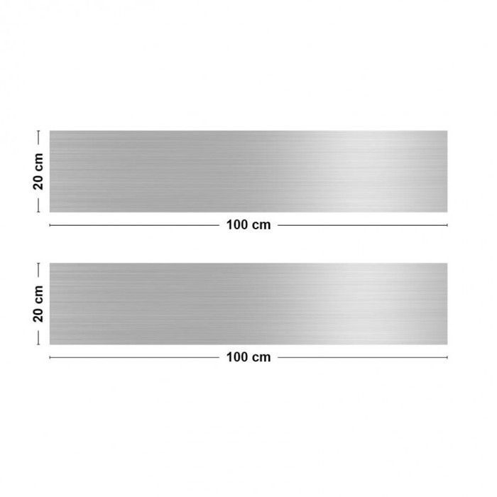 Aluminum kitchen backsplash - industrial grey effect - 200x20 cm (in 2 strips) - 99 Déco