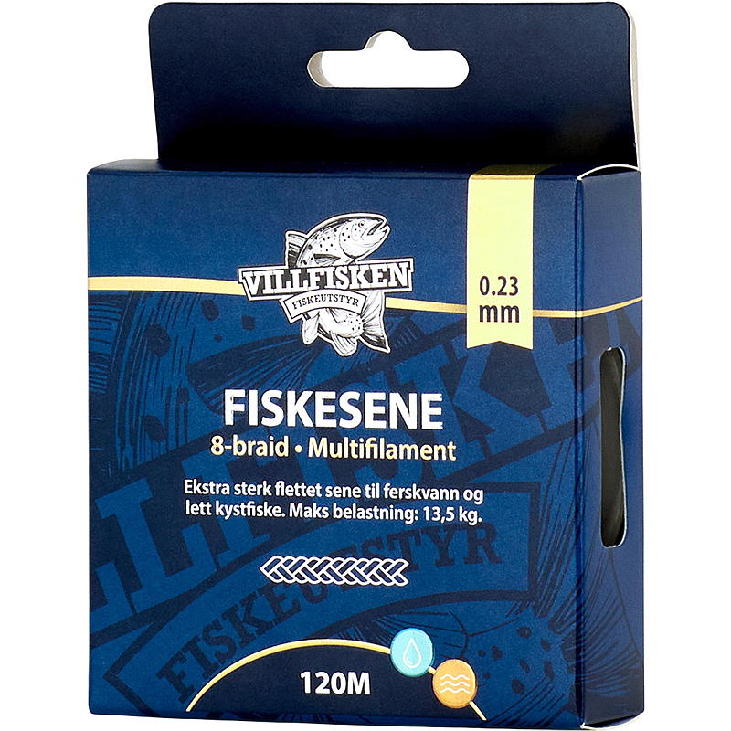 Villfisken Fisklina 8-fläta 0,23 mm, 120 m, Villfisken