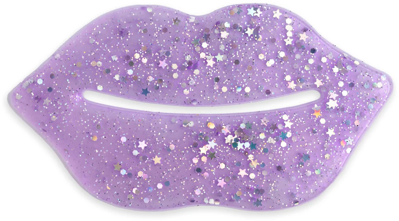 Máscara labial de hidrogel roxa com glitter do IDC Institute