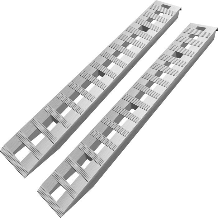 Rampas de carga de aluminio VEVOR - Capacidad de carga 2722 kg - Alta resistencia - Para motocicletas, tractores, quads, camiones y cortacéspedes - 213 x 35,5 cm - 2 unidades