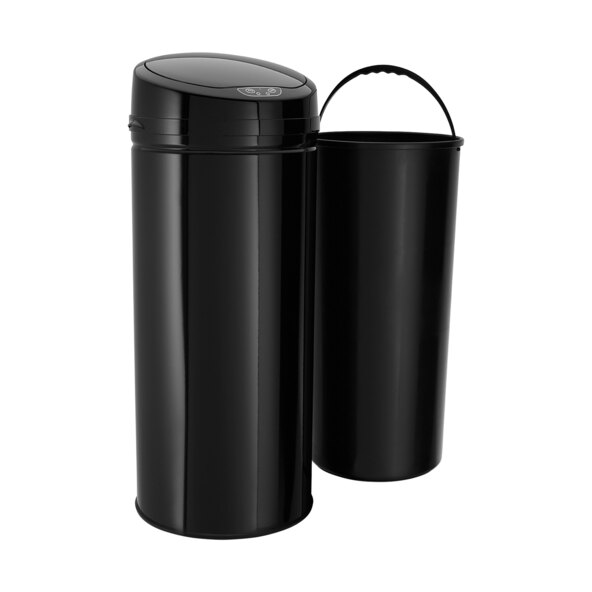 Coș de gunoi acționat cu senzor, 42 l, oțel inoxidabil negru