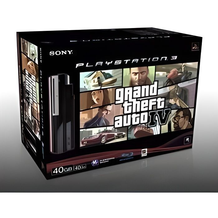 Spelconsole voor thuis - Sony - PS3 - GTA IV - Full HD - 40 GB - 1 jaar garantie