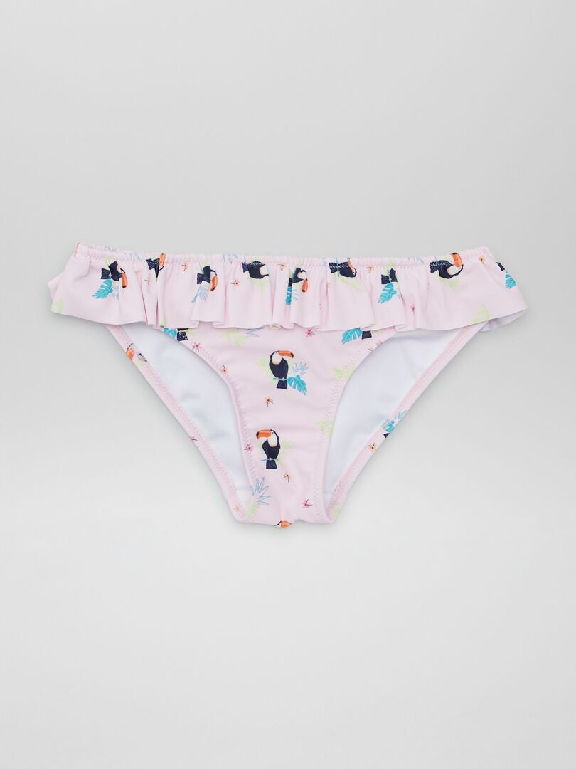 Badpak met tropische print - 2-delig - ROZE