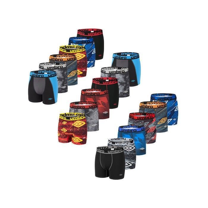 Calzoncillos bóxer de microfibra Umbro Surprise, paquete de 6 para hombre