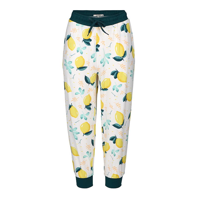 Komfortbyxor storlek S-XL citronmönster