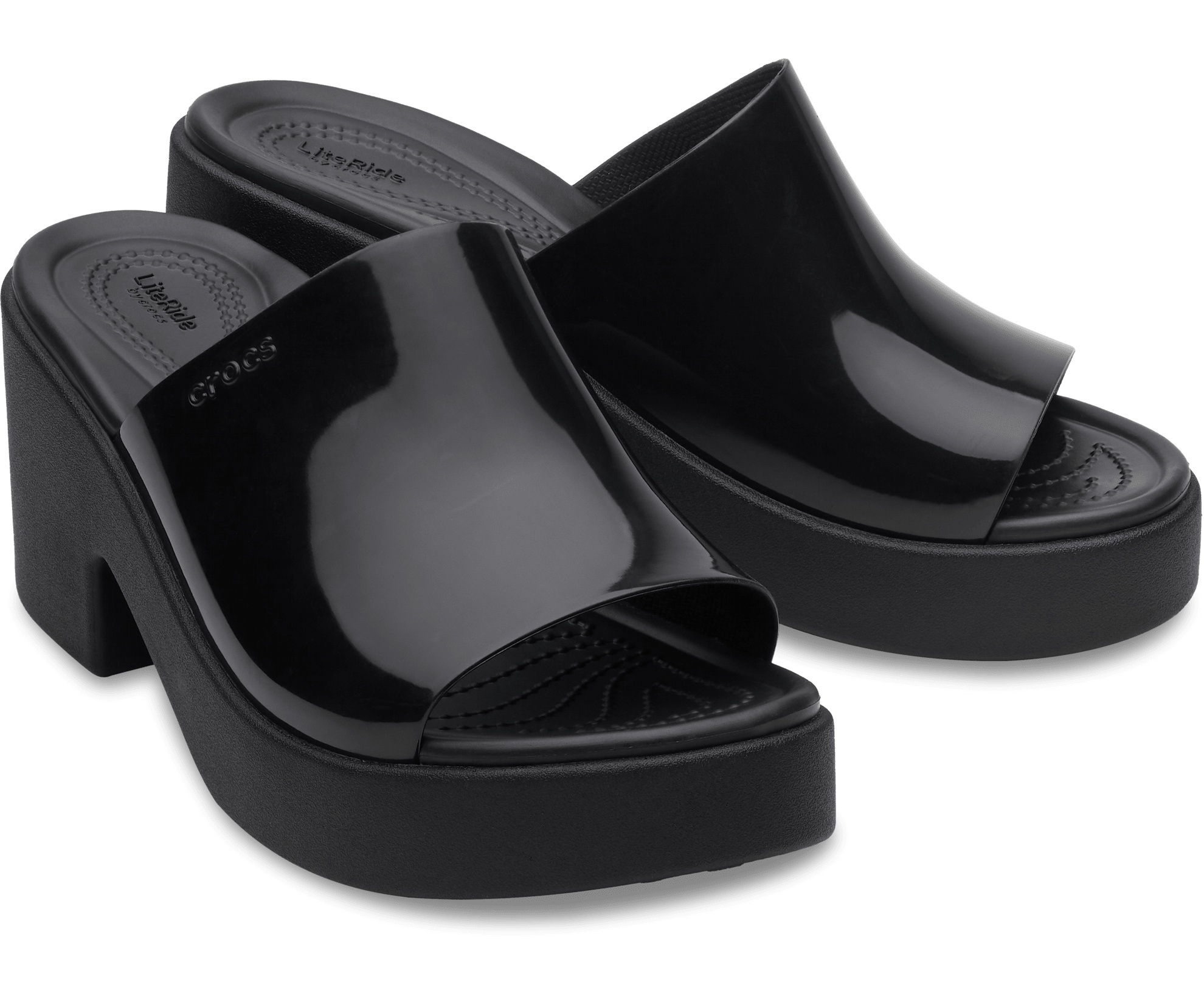 Brooklyn Slide High Shine Heel - Sandal