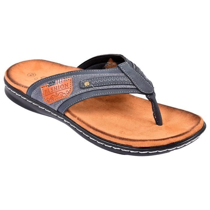 Tong Homme - Ozabi - SU8718 NAVY - Semelle Memory Form - Confortables - Légères