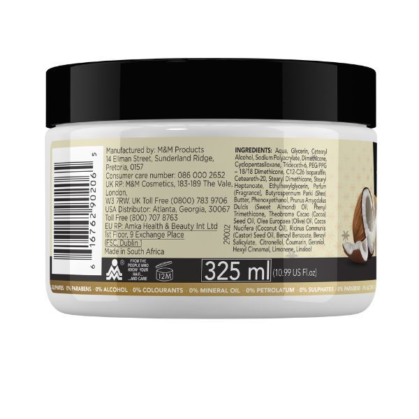 Crema per capelli ricci SNF Naturals al cocco e olio di ricino nero giapponese 325 ml