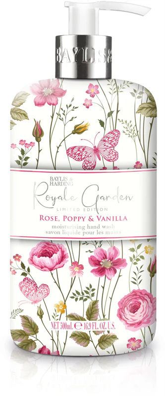 Sabonete líquido para mãos Baylis & Harding Royale Garden Rose, Poppy & Vanilla