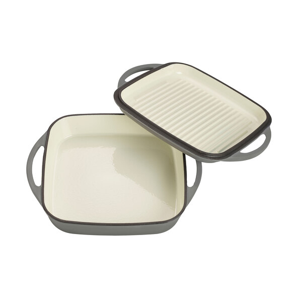 Universal roasting pan with lid, grey