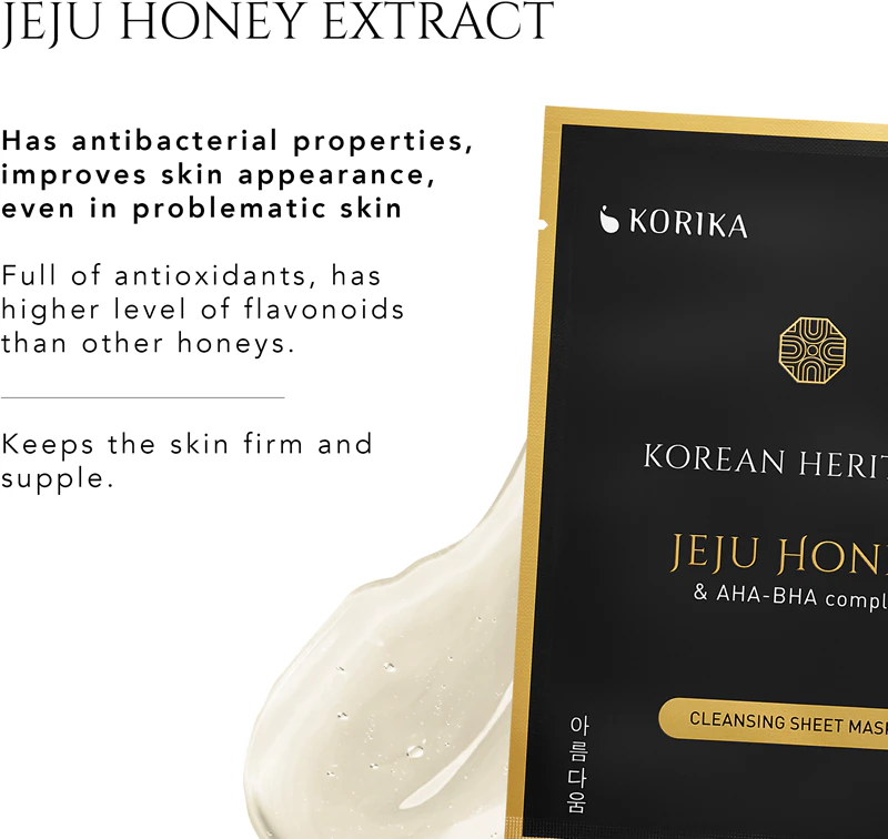 Čisticí pleťová maska KORIKA Korean Heritage Jeju Honey & AHA-BHA Complex