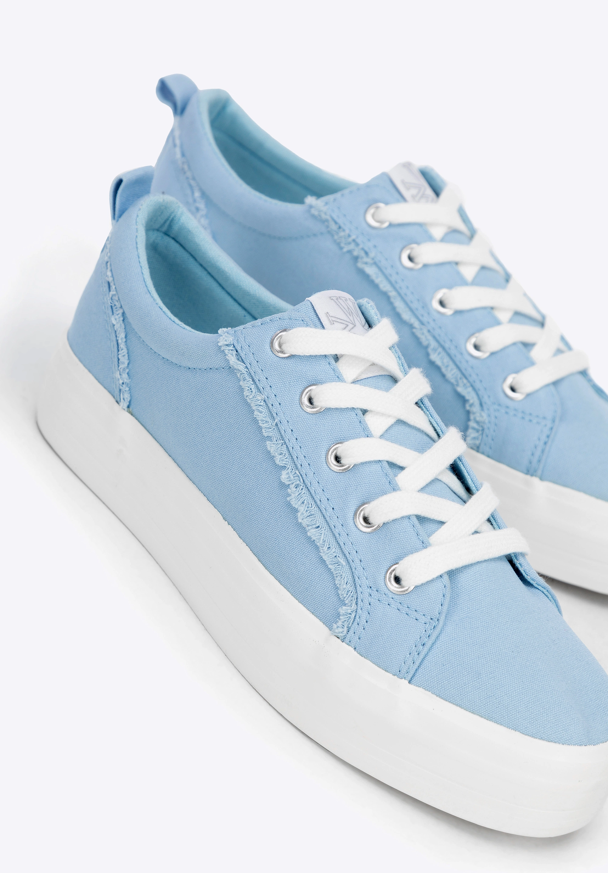 Damskie sneakersy z tkaniny niebieskie