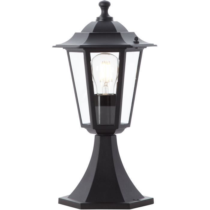 Bolardo exterior - BRILLIANT - CARLEEN - Metal/cristal - Negro - IP44
