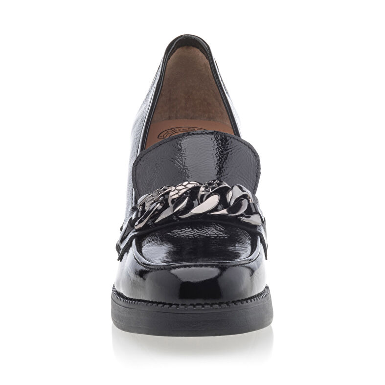 Mocasines/zapatos náuticos negros para mujer