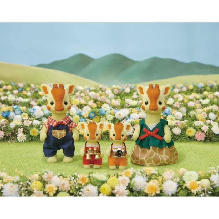 SYLVANIAN FAMILIES - Famiglia di giraffe - 4 personaggi articolati - Arancione - Unisex