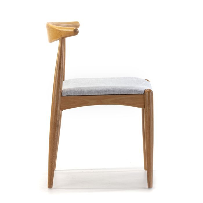Pack 2 chaises Corzo, Couleur Chêne, Bois Massif, 52,5 cm x 50 cm x 74.5 cm