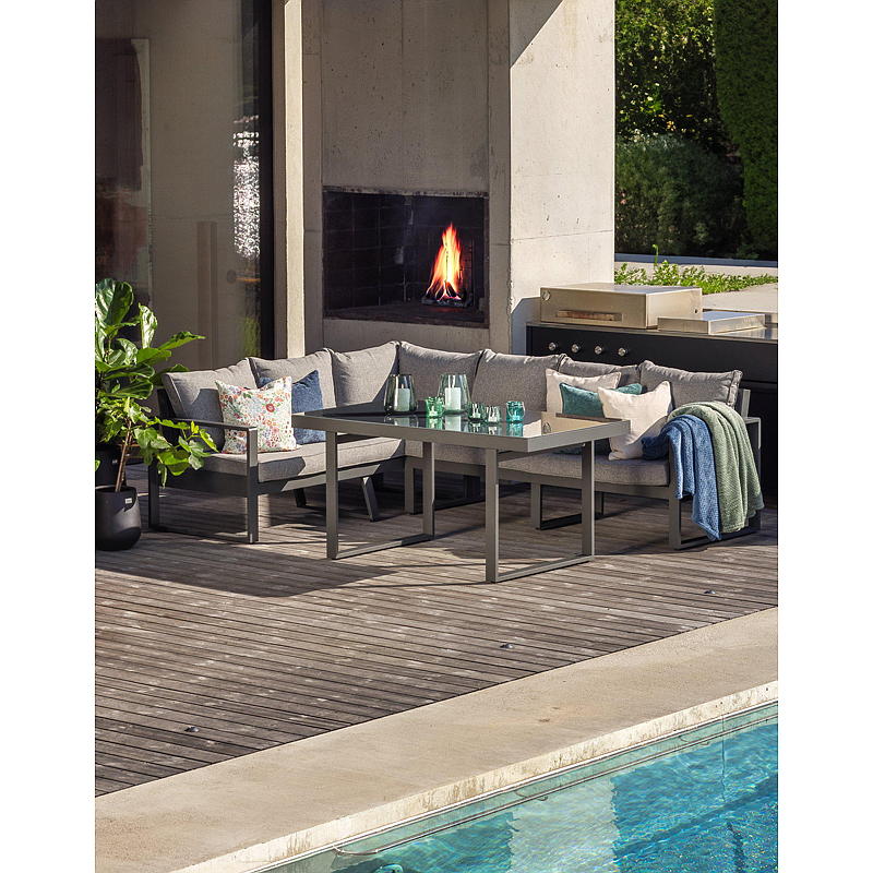 Hjem Hjørnesofa Aluminium, Miami