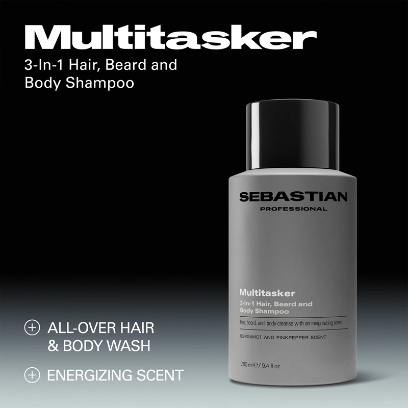Sebastian Professional SEB MAN - Shampoo multifuncional para cabelo, barba e corpo