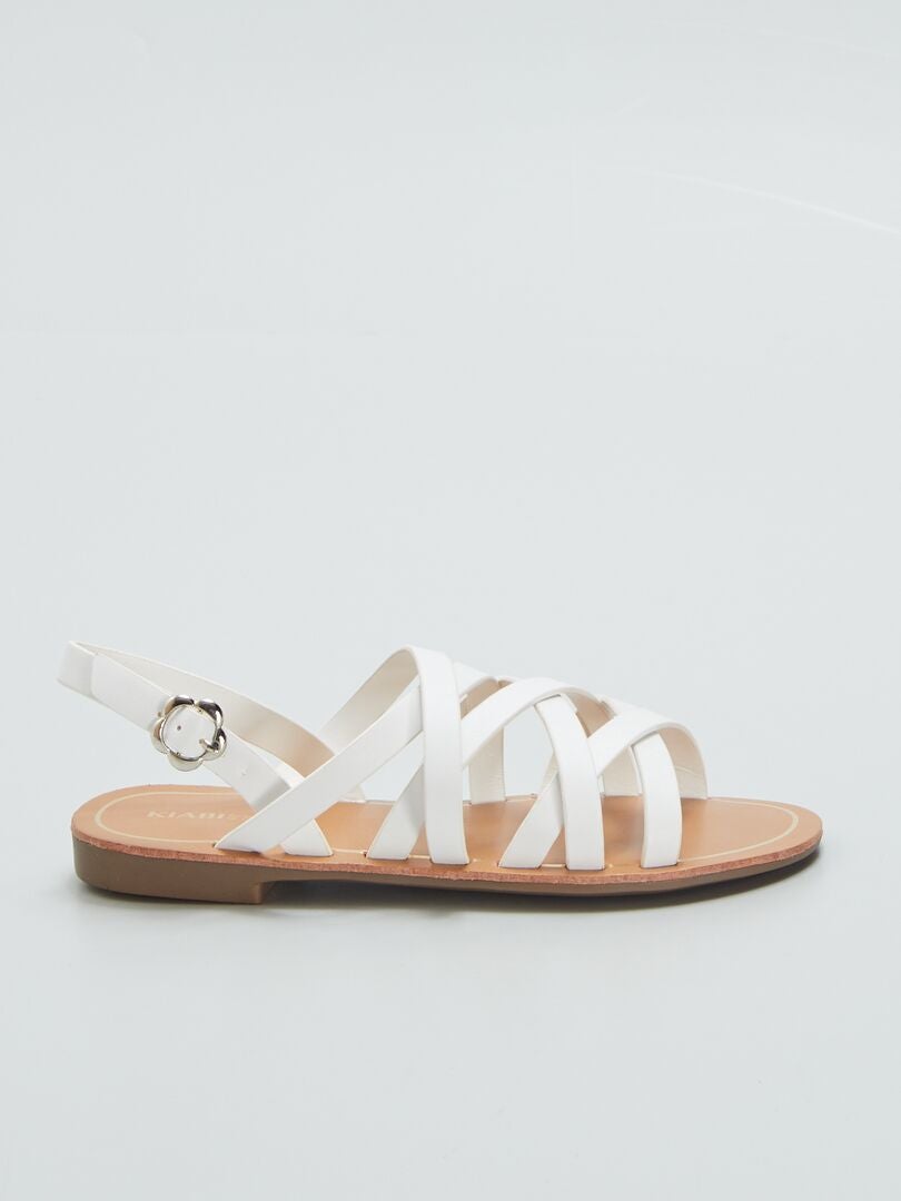 Sandalen met bandjes - WIT