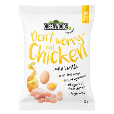 Frango Greenwoods com lentilhas, batatas e ovos.