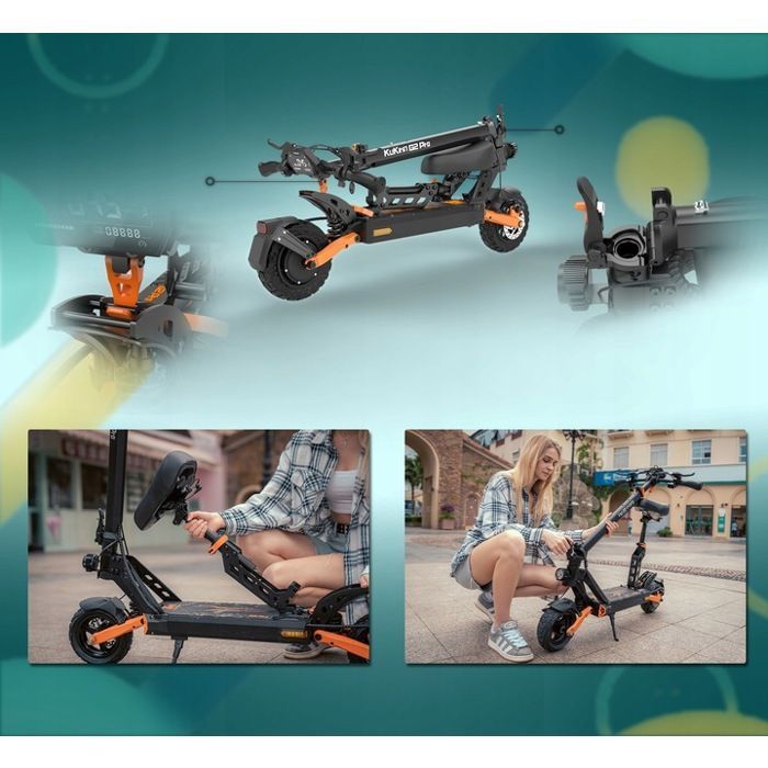 Quad Électrique Pliable 1000W - 45km/h - Autonomie 58km - Charge 120kg - Pliable & Double Frein à Disque - Parfait pour la Ville