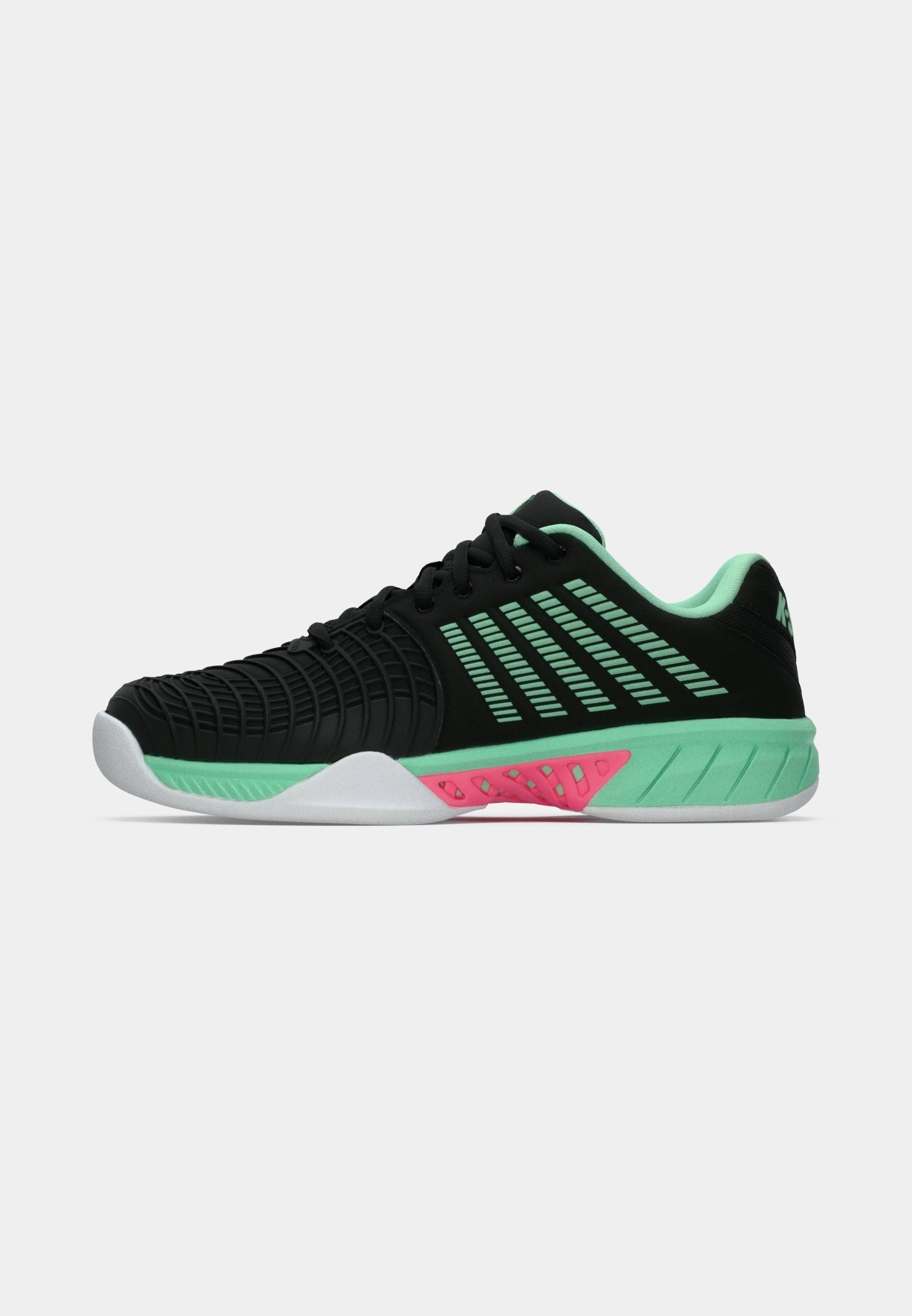 K-SWISS EXPRESS LIGHT 3 CARPET - Tennisschoenen voor tapijtbanen - zwart/neon mint/neon pastelroze