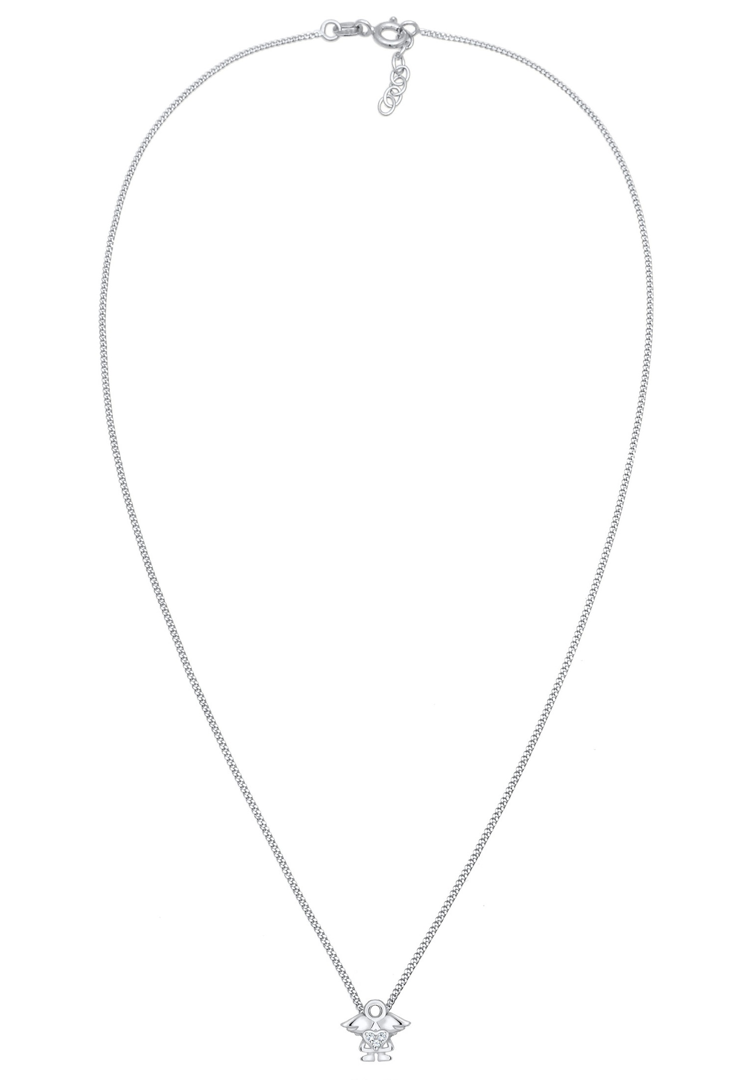 Elli Femme Ange avec Cristal Enfant - (925/1000) Argent