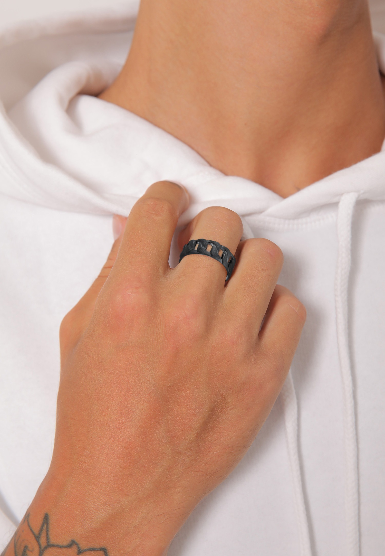 KUZZOI Statment Massif Trend Robuste Look Rustique Bague Homme - (925/1000) Argent