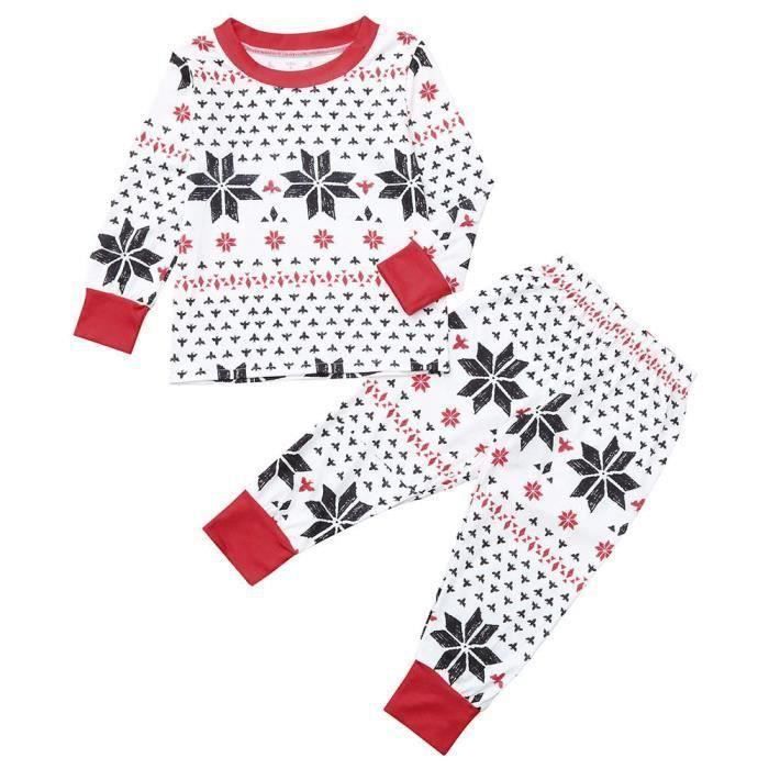 Baby Pyjamas - FUNMOON - Snowflake - Red - Boy - Christmas Family Pyjamas